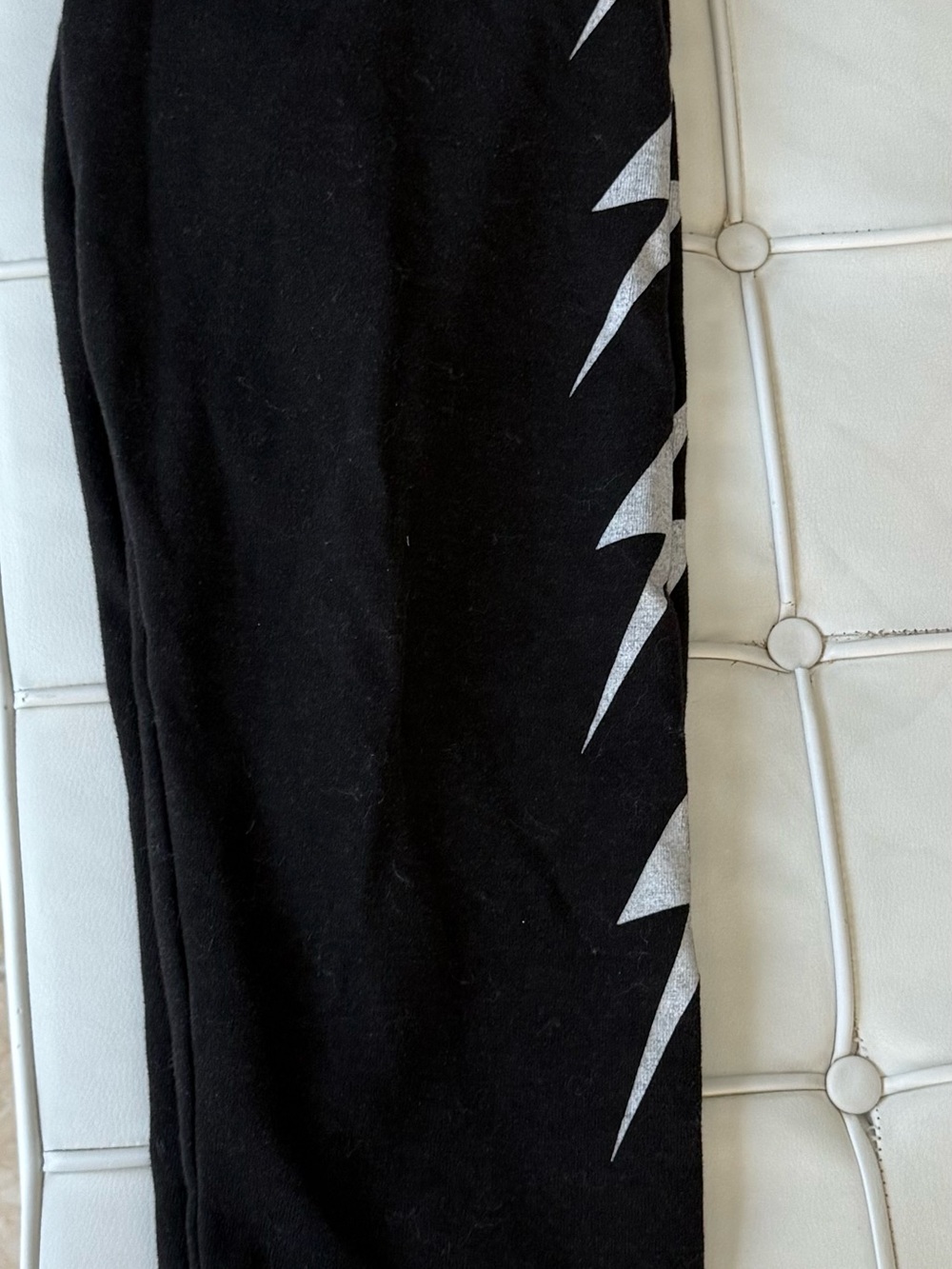 Aviator Nation Black Joggers with Silver Lightning Detail